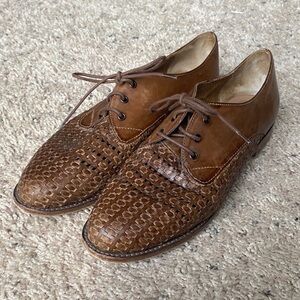 Meucci woven leather oxfords
